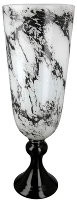 Immagine prodotto di Gilde Vase, "Trophy", Glas, schwarz, weiß, VE 1, H. 42 cm, D. 16 cm 50646 4063387506462