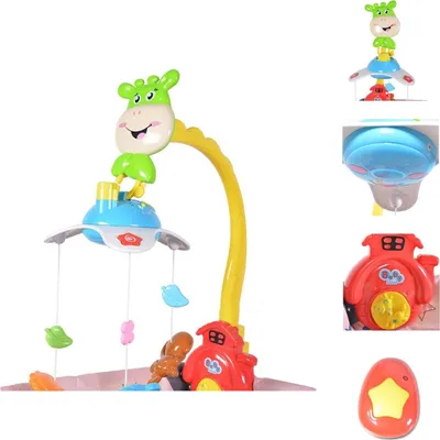 Produktbild von Moni Musikmobile 35601, drehbares Mobile, Spielzeug, Musik, Licht, Fernbedienung