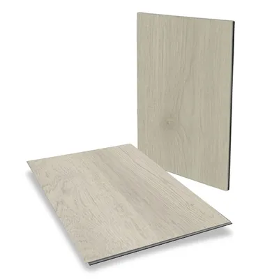 Produktbild von Muster Klick-Vinylboden Holzoptik Eiche – 2-in-1 Verlegung: Breitdiele & Fischgräte- inkl. integrierte Trittschalldämmung – DIY – Stilewo - Breitdiele - Ash Eiche