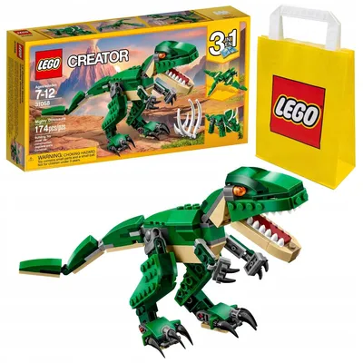 Produktbild von Lego Creator 31058 Mächtige Dinosaurier 3W1 Bewegliche Modelle 7-12 Jahre Mit Tasche
