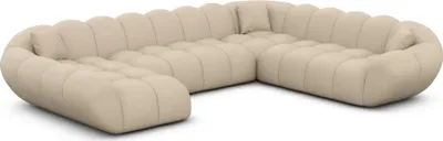 Produktbild von Echtleder U-Form XXL Wohnlandschaft Liva Beige Links