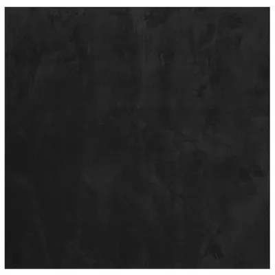 Image de vidaXL Tapis HUARTE à poils courts Doux et lavable Noir 120x120 cm