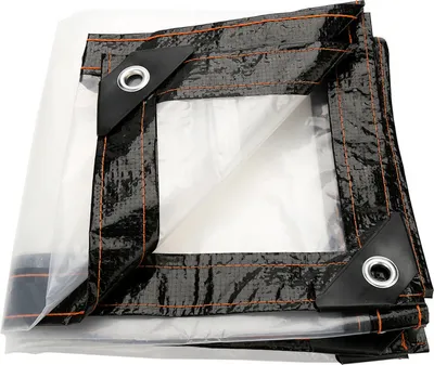 Image de SWANEW Bâche transparente imperméable avec œillets Résistante aux intempéries Auvents et bâches pour meubles de jardin Plantes Serre Pet Hutch Toit 3M x 4M