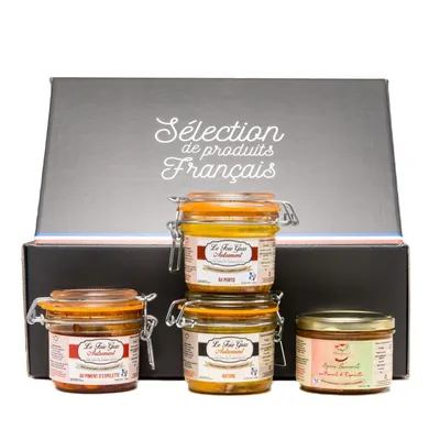 Produktbild von Altsuna Geschenkbox – Foie Gras Nature, Porto & Espelette + Gourmet-Aufstrich | Französische Relais Gourmet Auswahl