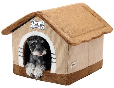 Produktbild von Hundehöhle Hundehöhle Hundebett - XL 51 x 46 x 46 cm - Braun - Mit Gestell