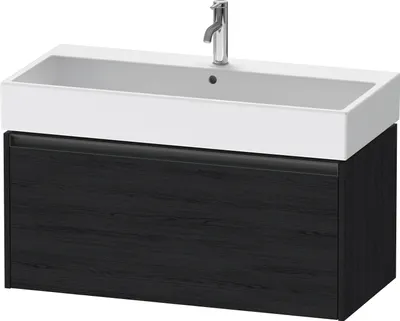 Produktbild von Duravit Ketho.2 Wastafelonderkast 98,4x46x44 cm Mat Eiken (zwart)
