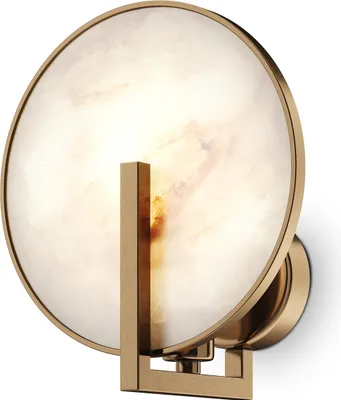 Produktbild von Maytoni Marmo Wandlampe Gold mit Marmorplatte, E14, 40W, Dimmerfähig