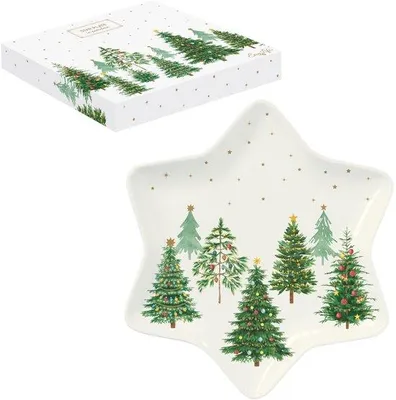 Productafbeelding van Porseleinen teller, diameter 22,5 cm. Porseleinen cadeauverpakking