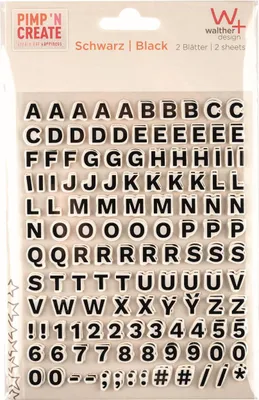Immagine prodotto di Adesivi con lettere Walther DIY PIMP AND CREATE, neri, 1 mm