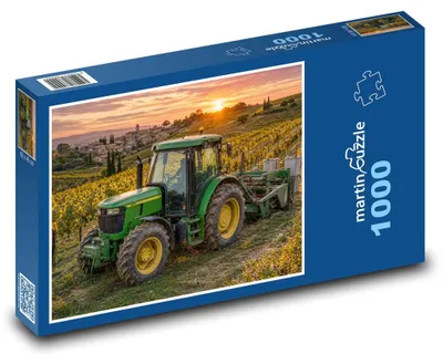 Obrázek produktu pro Puzzle 1000 Traktor ve vinici zapadá - martinpuzzle