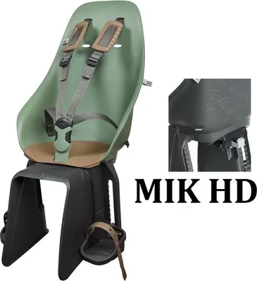 Produktbild von Urban Iki Fahrradkindersitz MIK HD Gepäckträger Klicksystem Icho Green Kurumi Brown