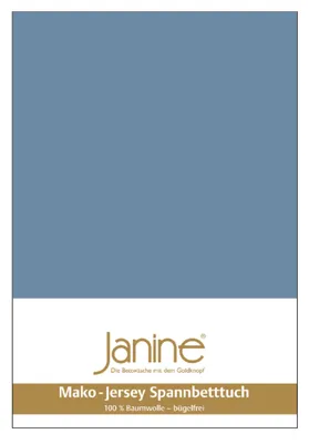 Produktbild von Janine Design Feinjersey-Spannbetttuch  5007 MAKO-FEINJERSEY Farbe denimblau Größe 200x200