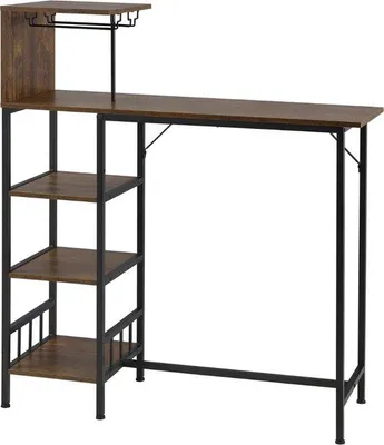 Produktbild von Famanu Stehtisch - Vielseitig einsetzbar - 130x38x117 cm - Braun