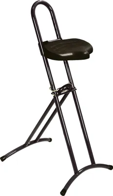 Produktbild von Klappbare Stehhilfe | Sitzhöhe 61-86cm | Tragfähigkeit 80kg | Polyurethane-Sitz | Schwarz/Schwarz