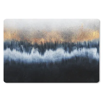 Produktbild von MuchoWow® Schreibtischunterlage Abstrakt - Gold - Luxus - Blau 60x40 cm - XXL Mauspad - Großes Mauspad