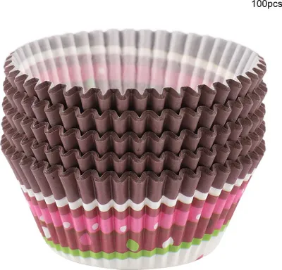 Produktbild von 100 Mini-Cupcake-Förmchen, runde Kuchenbackförmchen, Muffinförmchen, für Zuhause, Partys, Hochzeiten #3