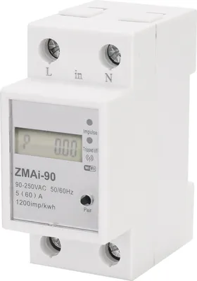 Zdjęcie produktu dla Inteligentny jednofazowy licznik energii WLAN, miernik zużycia energii elektrycznej (kWh/watomierz), obsługuje aplikację Smartlife/Tuya, kompatybilny z Alexa i Smart Home