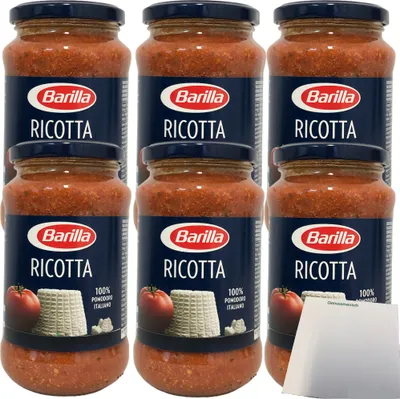 Produktbild von Barilla Pomodore Pasta Sauce Pomodore mit Tomaten & Ricotta 6er Pack (6x400g Glas) + usy Block