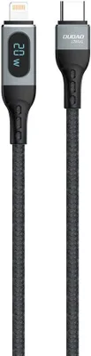 Zdjęcie produktu dla Dudao kabel USB Typ C - Lightning szybkie ładowanie PD 20W 1m czarny (L7MaxL)