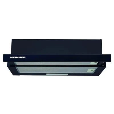 Produktbild von Heinner HTCH-440GBK Teleskop-Einbau-Dunstabzugshaube 60 cm, 325 m³/h, 2 Stufen, 65 W, Schwarz