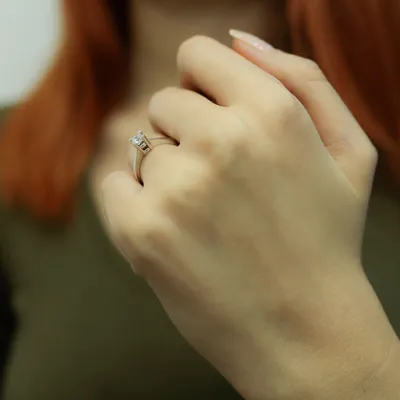 Produktbild von 0,26 Carat Diamant Solitär Ring Antragsring 14 Karat Weißgold