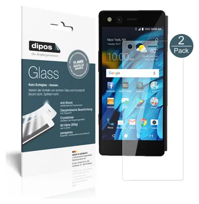 Produktbild von 1+1x Schutzfolie für ZTE Axon M - Anti-Shock 9H Folie dipos Glass Displayfolie