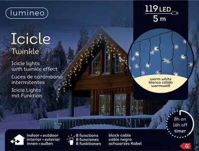 Produktbild von Eiszapfen-Lichterkette 5 m, 119 LEDs, warmweiß