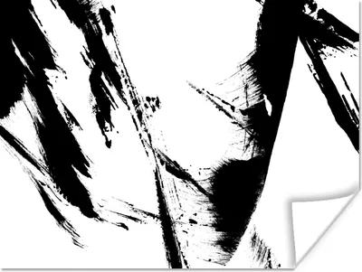 Produktbild von MuchoWow® Poster Farbe - Schwarz - Abstrakt 120x90 cm - Wandbild