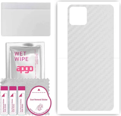 Produktbild von apgo Rückseite Schutzfolie, Skin, kompatibel mit Honor Play 20a, Hinten Displayschutzfolie aus Vinylfolie, kratzfest, einfache Montage - Transparenter Kohlenstoff