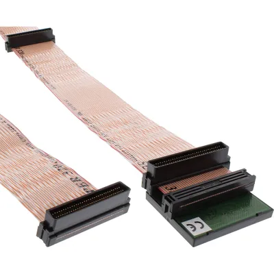 Produktbild von InLine® SCSI U320 Flachbandkabel, 68pol, mit Terminator, 0,75m