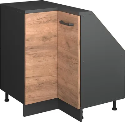 Zdjęcie produktu dla Szafa skosna Szafka narożna Vicco Rion Złoty dąb energetyczny 75.6 x 81.6 cm z 1 drzwiami, Model 58607