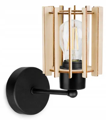 Produktbild von Wandleuchte Kinkiet Deckenlampe Holz Lampenschirm LED Modern