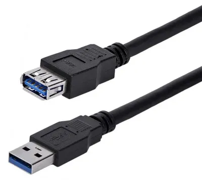 Obrázek produktu pro StarTech.com USB3SEXT1MBK, 1 m, USB A, USB A, USB 3.2 Gen 1 (3.1 Gen 1), 5 Gbit/s, Černá