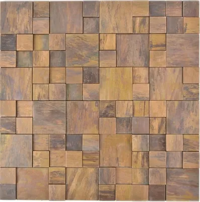 Produktbild von Mosaik Rückwand Kupfer braun Kombi 3D braun Küche MOS49-1512_f
