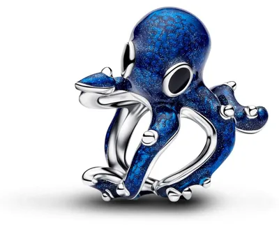 Produktbild von Pandora Charm Damen Blauer Oktopus Emaille Sterling-Silber 794706C01