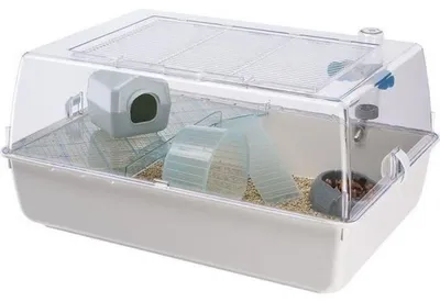 Produktbild von Hamsterkäfig 55 x 39 x 27 cm - Mini Duna Weiß