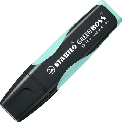 Produktbild von STABILO GREEN BOSS, 1 Stück(e), Türkis, Meißel, Schwarz, Türkis, Kunststoff, 2 mm