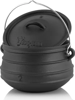 Obrázek produktu pro BBQ-Toro Potjie cca 6 litrů, jihoafrický litinový hrnec bez nožiček na otevřený oheň