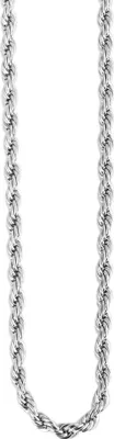 Produktbild von Akzent Kordelkette, Edelstahl, silberfarben, Stärke 2mm