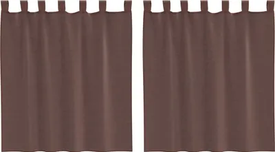 Produktbild von Voile Vorhänge mit Stangentaschen 2 Stk. Braun