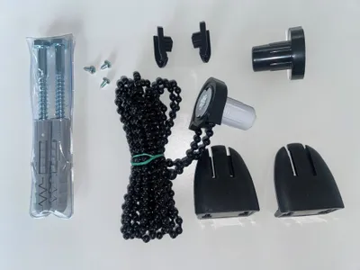 Produktbild von ZUBEHÖR Montage-SET ERSATZ Montage TEILCHEN SET SCHWARZ - FÜR HALBKASSETTE UND ERSATZROLLO DUSCHROLLO VON KS Handel 24