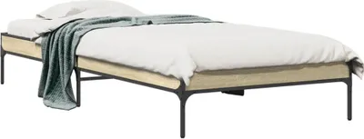 Produktbild von Möbel Bettgestell Sonoma-Eiche 100x200 cm Holzwerkstoff und Metall - Klassische Betten 845027