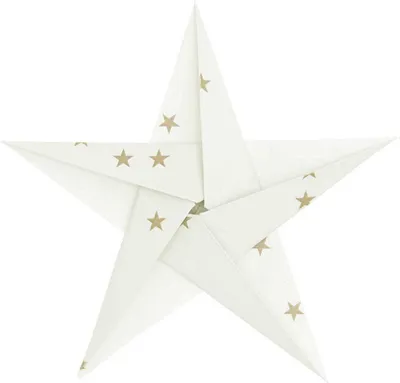 Produktbild von Origami 15x15 cm Sterne weiß/goldMIX 32 Blatt, 130 g/m²
