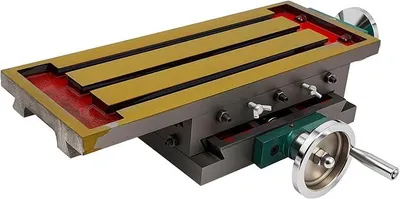 Produktbild von Kreuztisch Tischbohrmaschine, Fräsen Arbeitstisch Mit 270 mm X Achse, 125 mm Y Achse, Multifunktionale Arbeitstisch Frästisch für Bohr Fräsmaschinen, Metallisch