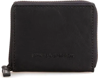 Produktbild von SPIKES & SPARROW Leder Geldbörse Bronco Wallet RFID Black schwarz