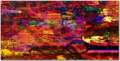 Produktbild von Coloray - Bild aus Glas - 120x60 cm - gehärtetes Glas glasblock mit bild Küche wohnzimmer wanddekoration Dekoration - Farbe Abstraktion