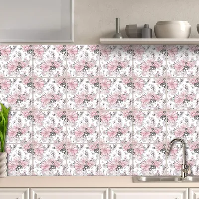 Zdjęcie produktu dla Naklejki do łazienki i kuchni – Wodoodporne i samoprzylepne – 32 sztuki, 15 x 15 cm