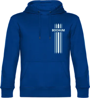 Produktbild von multifanshop Kapuzen Sweatshirt - Bochum - Streifen, blau, Größe M