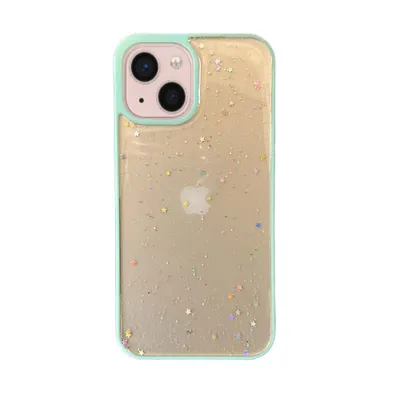 Obrázok produktu pre Smartphonica iPhone 13 Mini TPU puzdro transparentné s trblietkami - modré