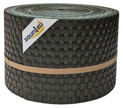 Produktbild von Sichtschutzstreifen zaun|zu RATTAN 26m Rolle Zaunblende für Doppelstabmattenzaun Grün 26m
